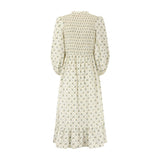 Emmeline Pankhurst Dress Brunnera Blooms with Forget Me Not Hand Smocking