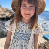 Katherine Johnson Dress Brunnera Blooms with Forget Me Not Hand Smocking