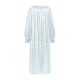 Women's Nightingale Dress Blueberry Brushed Cotton with Blueberry Hand Smocking