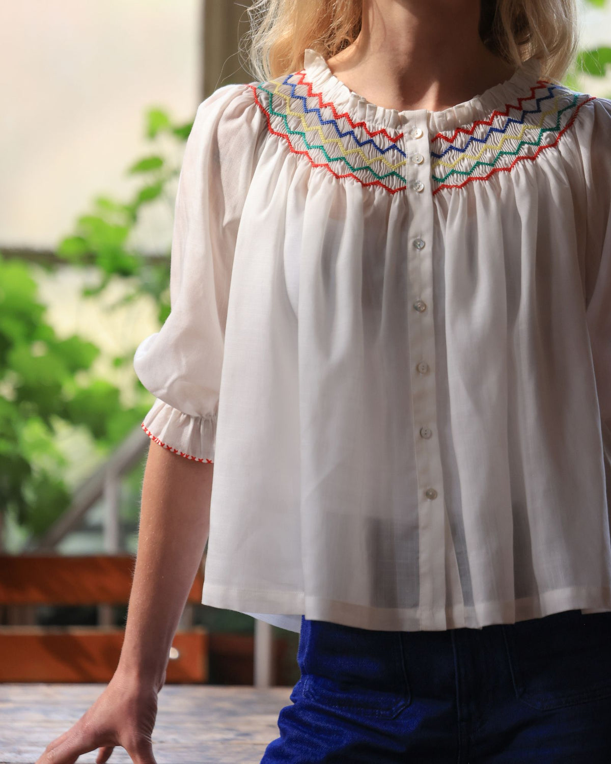 Cleopatra Blouse Weave Primary Hand Smocking Edition 50