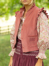 C J Walker Waistcoat Kir Needlecord with Mulberry Hand Smocking Edition 4