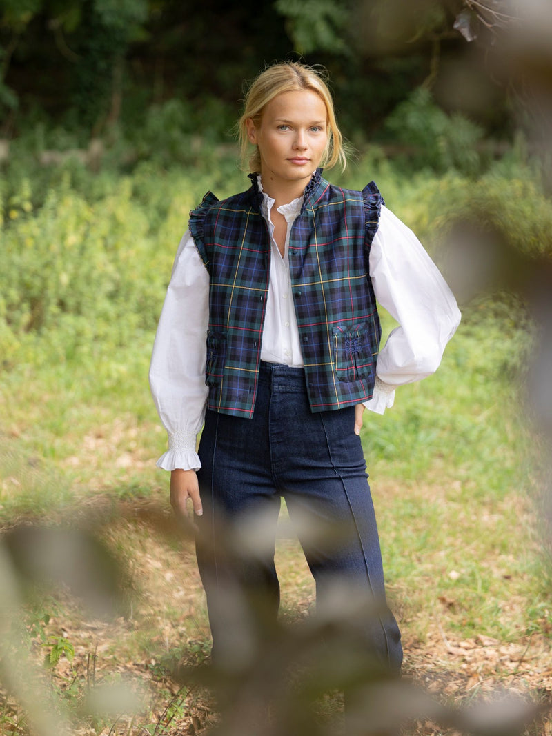 C J Walker Waistcoat Mclaren Tartan with Loch Ness Hand Smocking Edition 6