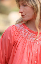 Cleopatra Blouse Calypso Stripe with Milk Hand Smocking Edition 42