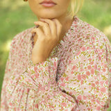 Cleopatra Blouse with Hedgerow Haze Hand Smocking made with Liberty Poppies and Daisies Edition 30