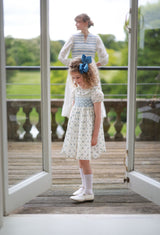 Katherine Johnson Dress Brunnera Blooms with Forget Me Not Hand Smocking