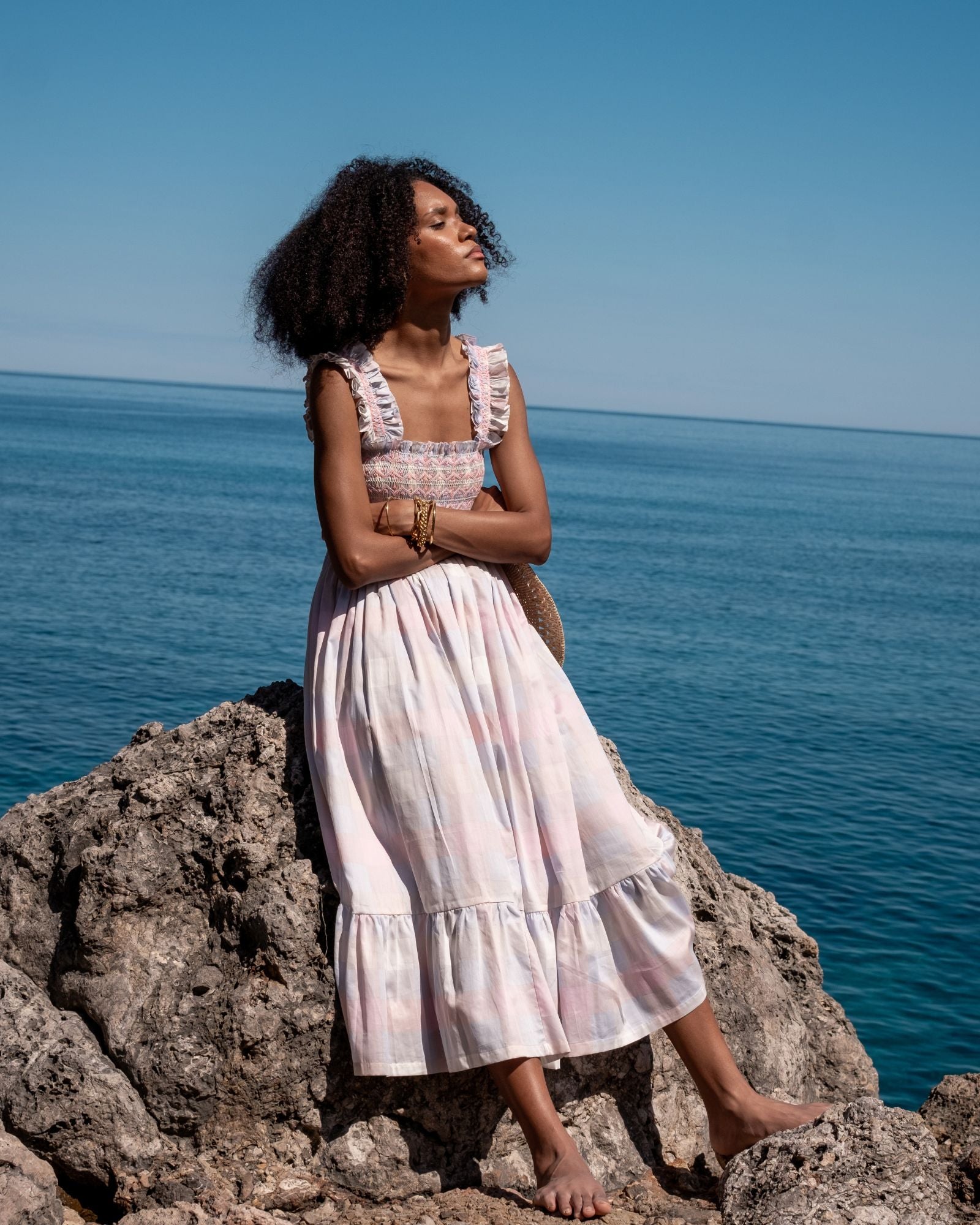 Rachel Carson Dress Pastel Plaid with Hot to Trot Hand Smocking