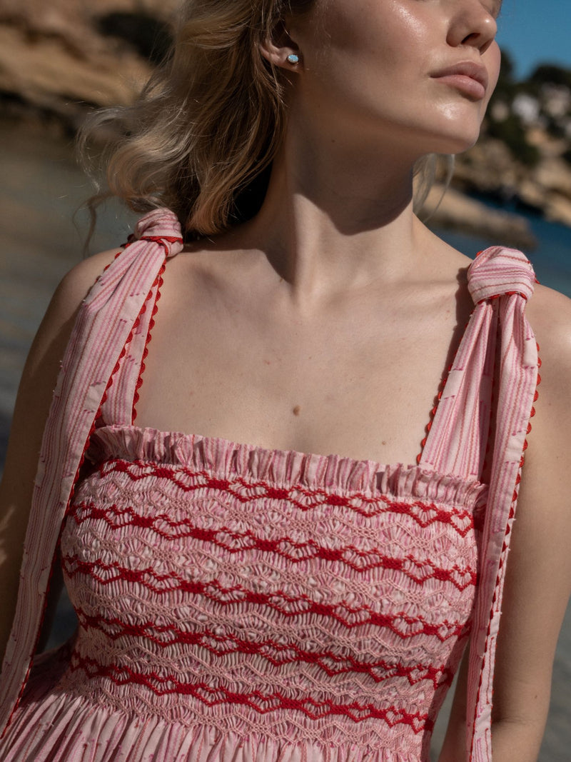 Grace Hopper Dress Love Heart Weave with I Heart You Hand Smocking