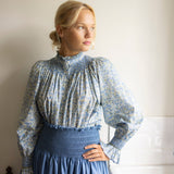 Scholl Blouse with Land and Sea Hand Smocking made with Liberty Poppies and Daisies Edition 50