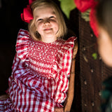 Anna Pavlova Dress Edelweiss Gingham with Precious Heart Hand Smocking