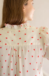 Shelley Blouse Loveheart Cotton Lawn with My Funny Valentine Hand Smocking Edition 21
