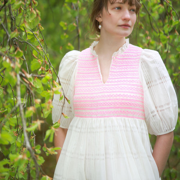 Margaret Graham Women's Dress Organza Clouds with Barbilicious Hand Smocking