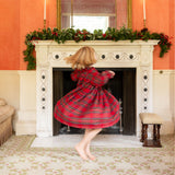 Nightingale Girl's Dress Highland Tartan with Hearts of Gold Hand Smocking