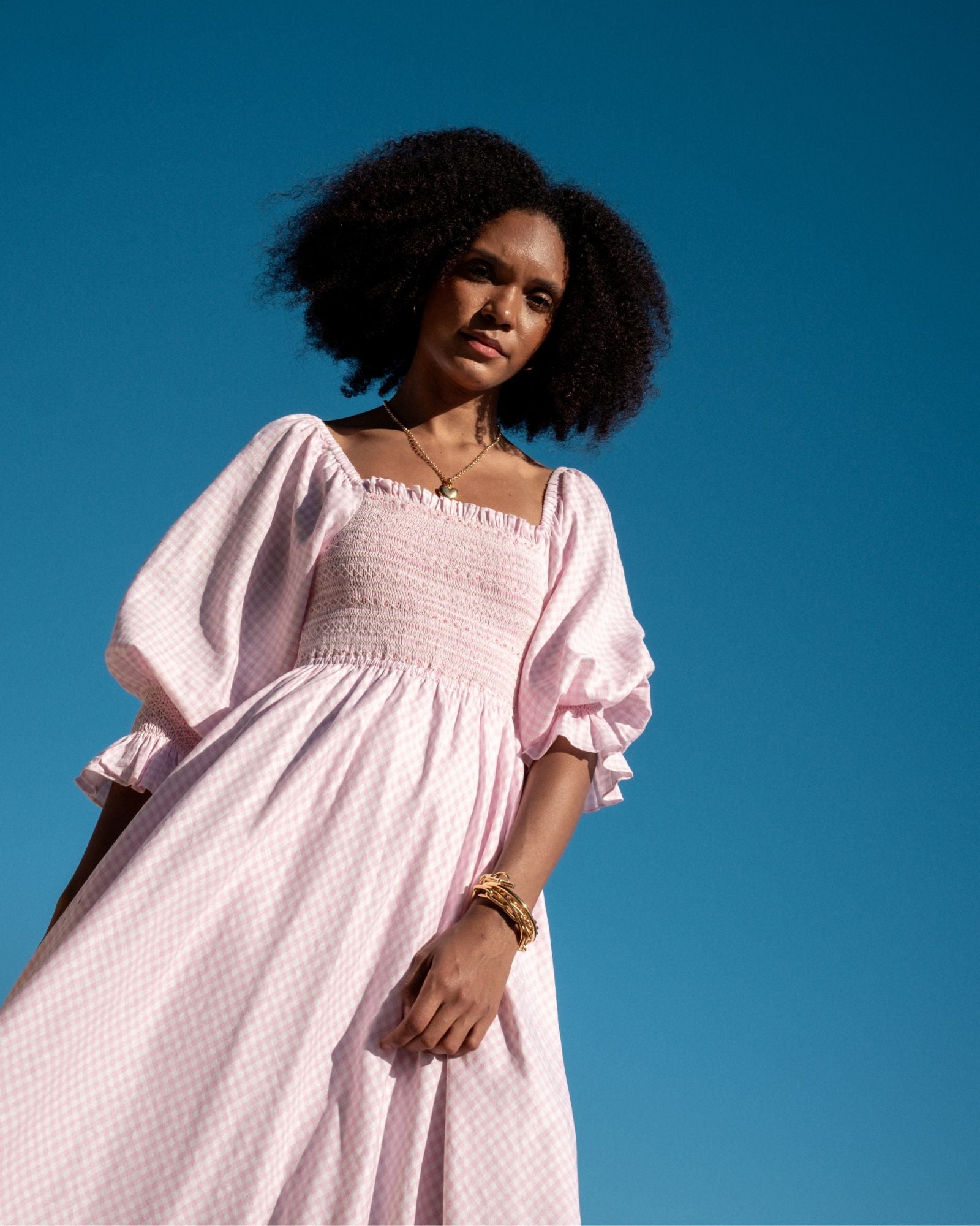 Josefine Butler Dress Candy Gingham with Lemonade Pop Hand Smocking