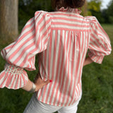 Shelley Blouse Clubhouse Stripe with Lime and Soda Hand Smocking Edition 13