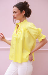 Scholl Summer Blouse Lemon Drop Lawn with Chalk Hand Smocking Edition 66