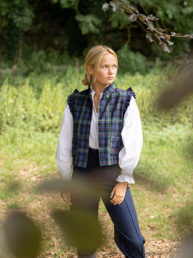 C J Walker Waistcoat Mclaren Tartan with Loch Ness Hand Smocking Edition 6