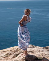 Rachel Carson Dress Big Blue Bubble with Lapiz Lazuli Hand Smocking