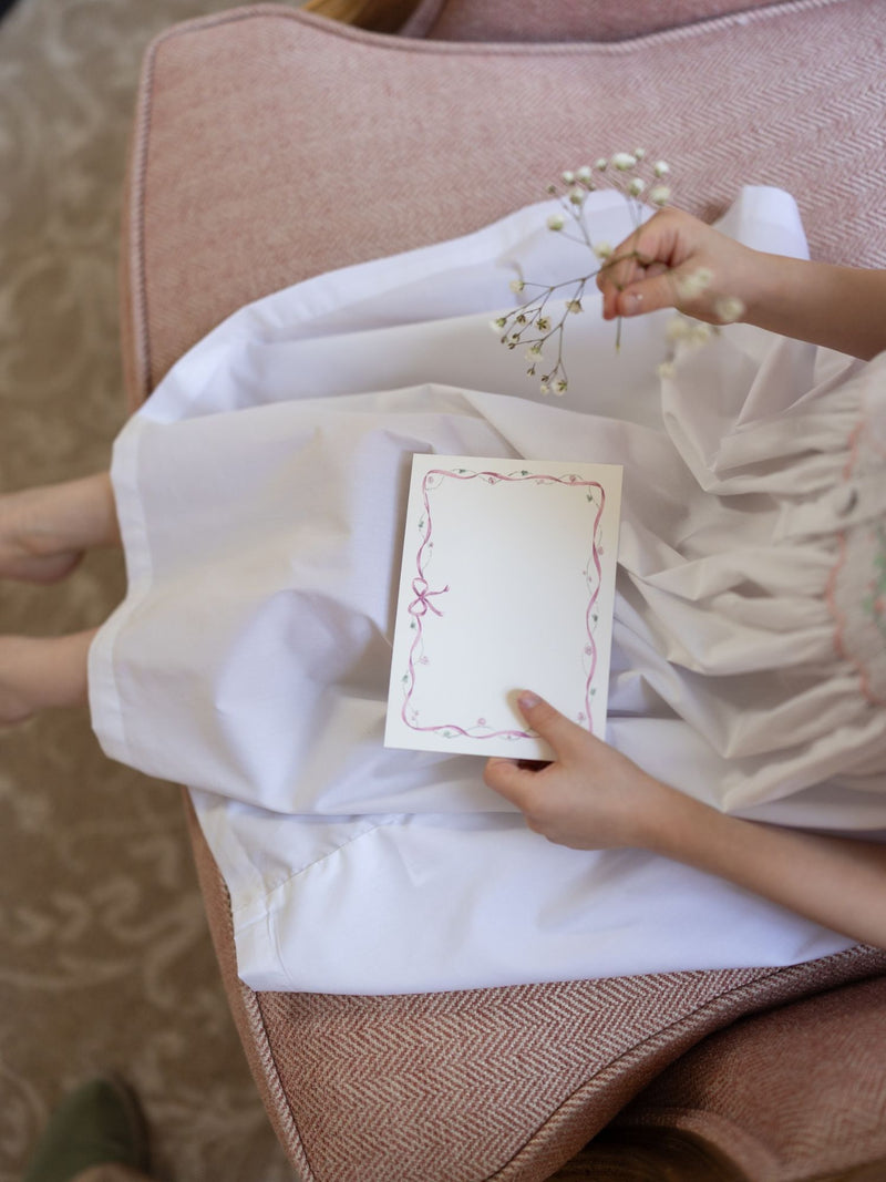 Memo Press x Smock London Girls Nightingale Dress with Climbing Rose Hand Smocking