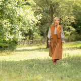 C J Walker Waistcoat Butterscotch Needlecord with Spiced Vanilla Hand Smocking Edition 5