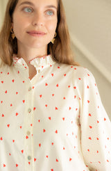 Shelley Blouse Loveheart Cotton Lawn with My Funny Valentine Hand Smocking Edition 21