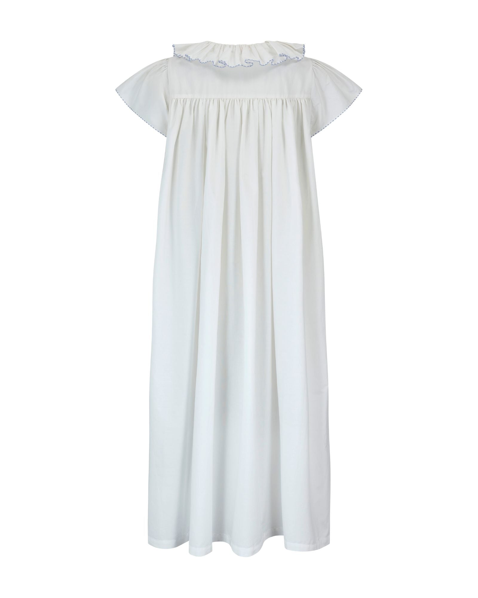 Nightingale Women's Short Sleeve Dress with Cornfower Stacked Curves Hand Smocking