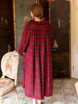 Nightingale Women's Dress Highland Tartan with Hearts of Gold Hand Smocking