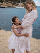 Josefine Butler Dress Bonne Maman Cotton with Cherry Bakewell Hand Smocking