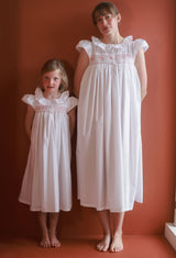 Nightingale Dress with Stacked Waves Seashell Hand Smocking