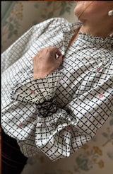 Shelley Blouse Love from Saigon with Navy Hand Smocking  Edition 18