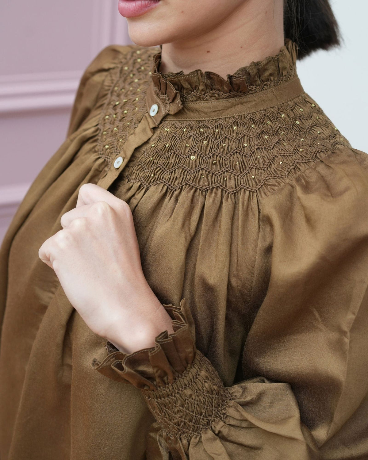 Scholl Blouse Chocolate Silk Cotton Edition 61