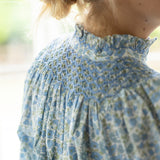 Scholl Blouse with Land and Sea Hand Smocking made with Liberty Poppies and Daisies Edition 50