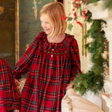 Nightingale Girl's Dress Highland Tartan with Hearts of Gold Hand Smocking