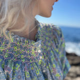 Cleopatra Blouse with Rhubarb and Custard Hand Smocking Made With Liberty Margaret Annie Neon Edition 22
