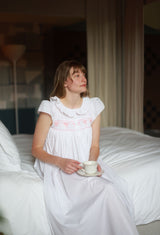 Nightingale Women's Dress with Waves Seashell Hand Smocking