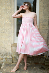 Sullivan Skirt Clubhouse Stripes with Sorbet Hand Smocking