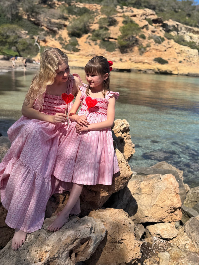Grace Hopper Dress Love Heart Weave with I Heart You Hand Smocking