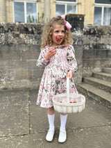 Blackwell Dress with Generous Gardener Hand Smocking made with Liberty Carline Rose
