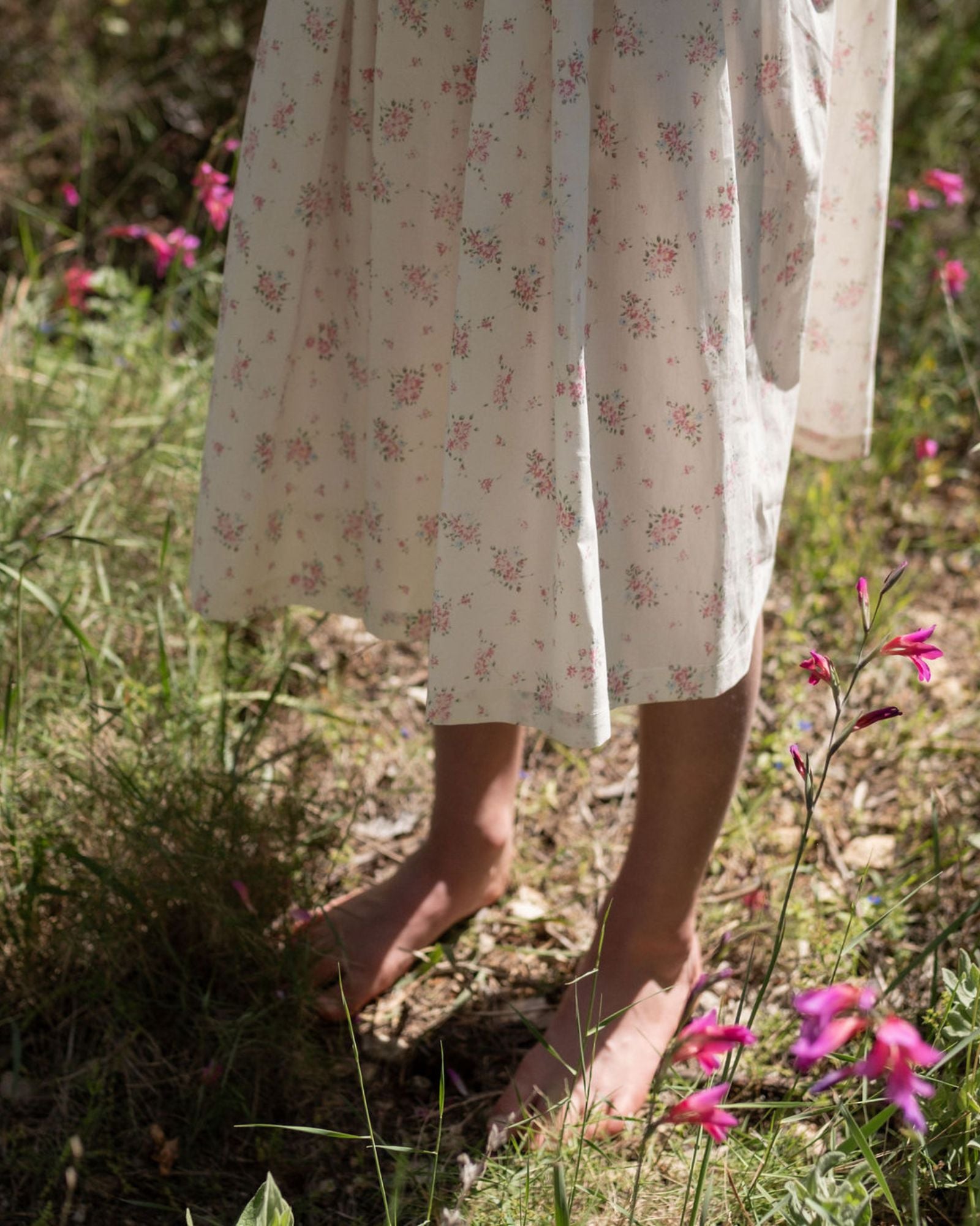 Nightingale Girl's Dress Rosebud Chintz with Peony Hand Smocking