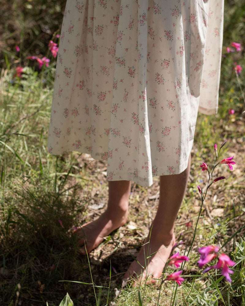 Nightingale Girl's Dress Rosebud Chintz with Peony Hand Smocking