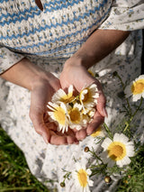 Emmeline Pankhurst Dress Brunnera Blooms with Forget Me Not Hand Smocking