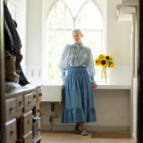 Sullivan Women's Skirt Chambray with Swedish Blue Hand Smocking
