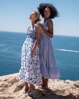 Rachel Carson Dress Big Blue Bubble with Lapiz Lazuli Hand Smocking