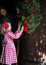 Anna Pavlova Dress Edelweiss Gingham with Precious Heart Hand Smocking