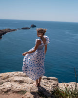 Rachel Carson Dress Big Blue Bubble with Lapiz Lazuli Hand Smocking