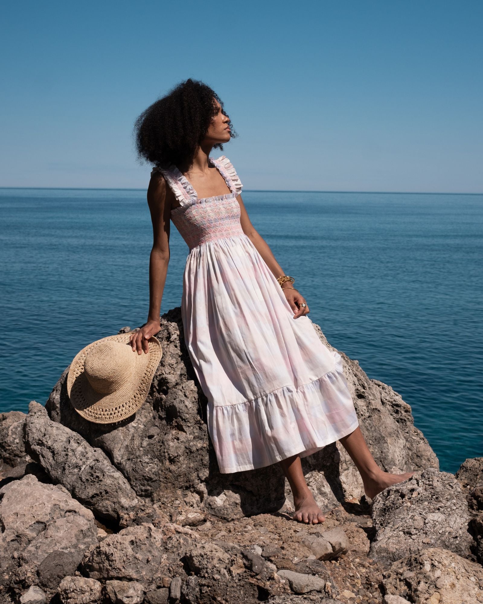 Rachel Carson Dress Pastel Plaid with Hot to Trot Hand Smocking