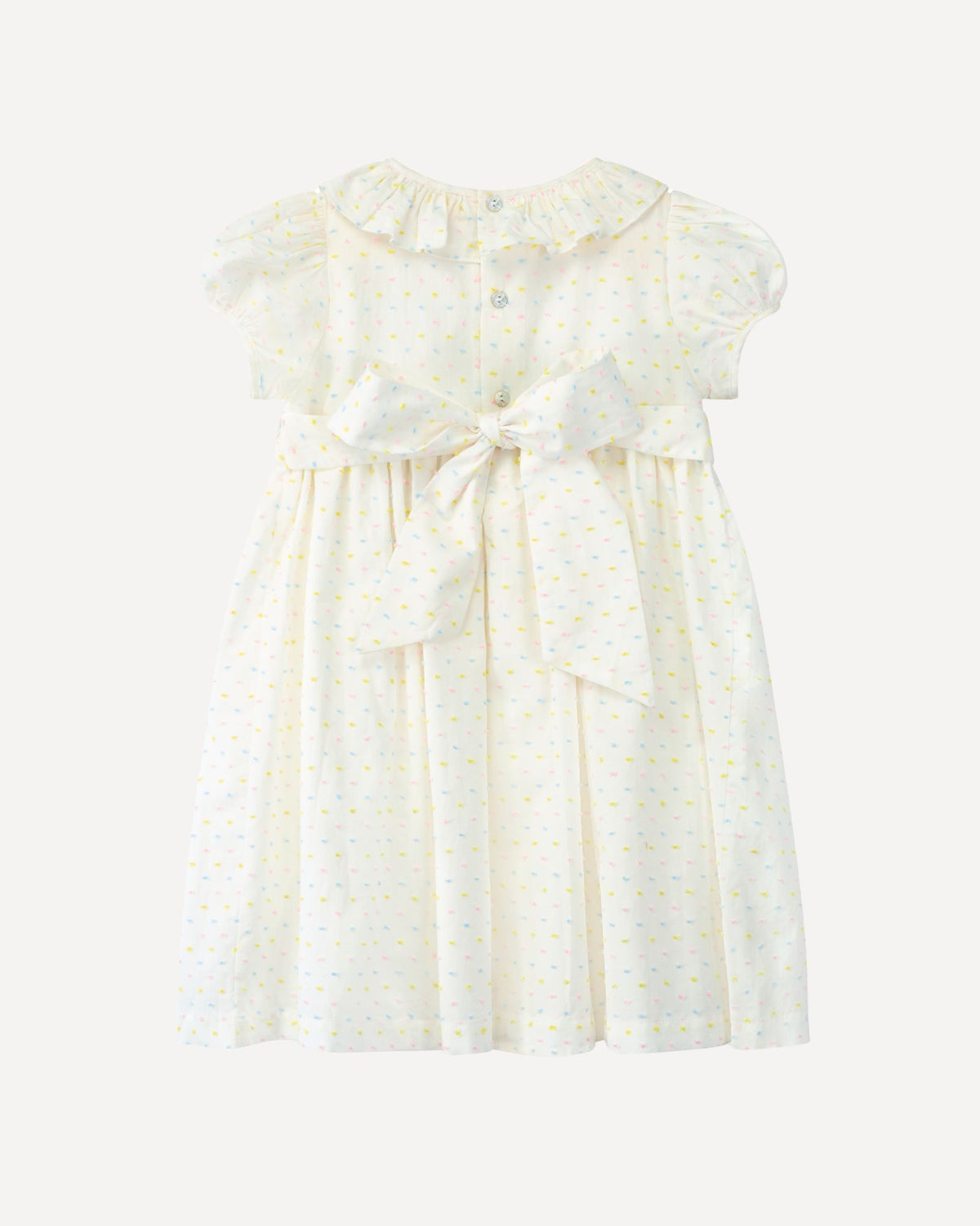 Katherine Johnson Dress Pastel Plumetti with Baby Blue Hand Smocking