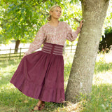 Cleopatra Blouse with Hedgerow Haze Hand Smocking made with Liberty Poppies and Daisies Edition 30