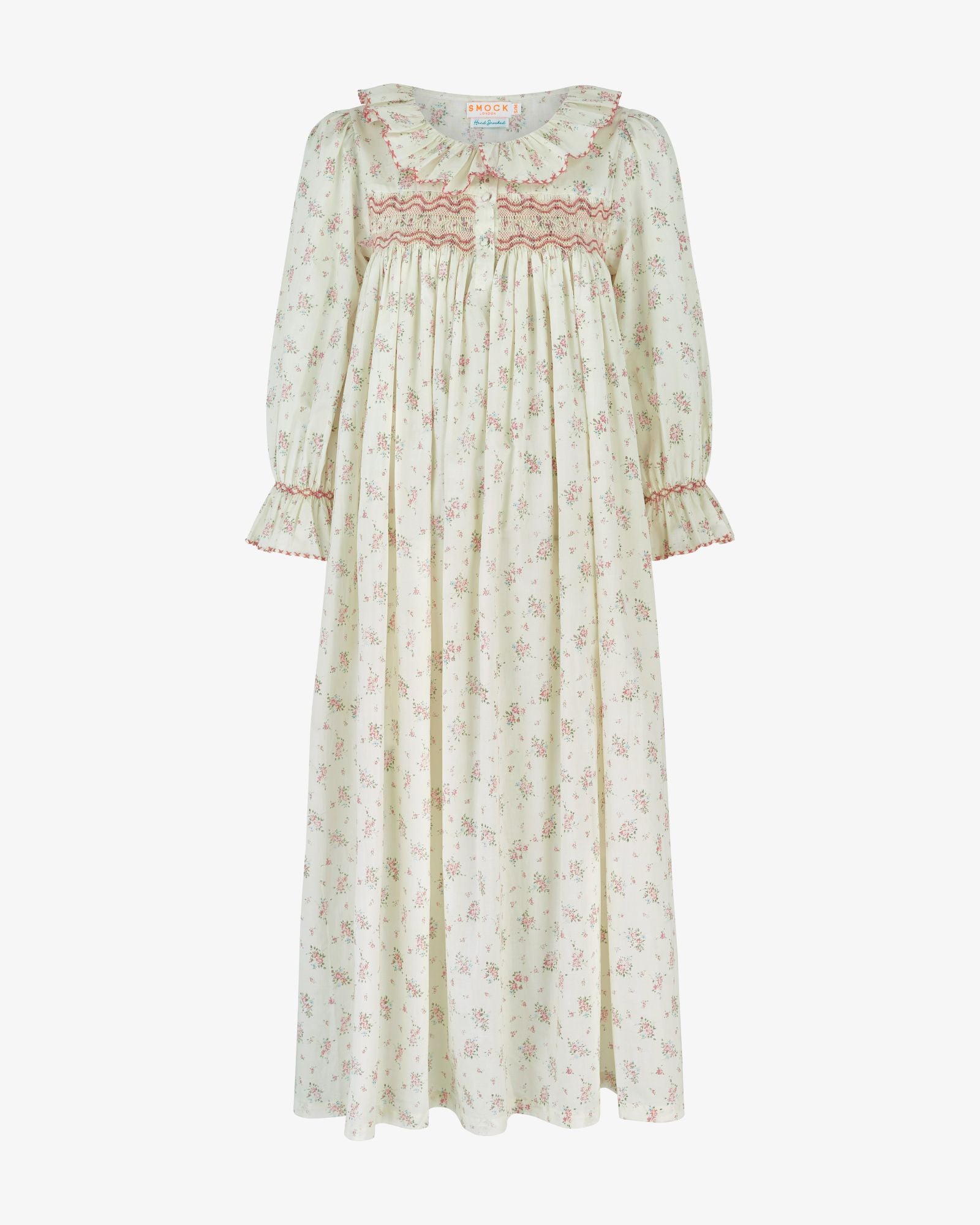 Nightingale Women's Dress Rosebud Chintz with Peony Hand Smocking