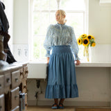 Scholl Blouse with Land and Sea Hand Smocking made with Liberty Poppies and Daisies Edition 50