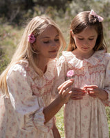 Nightingale Girl's Dress Rosebud Chintz with Peony Hand Smocking